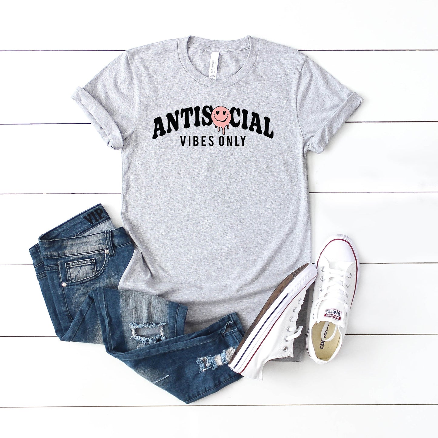 Antisocial Vibes Only | Short Sleeve Crew Neck