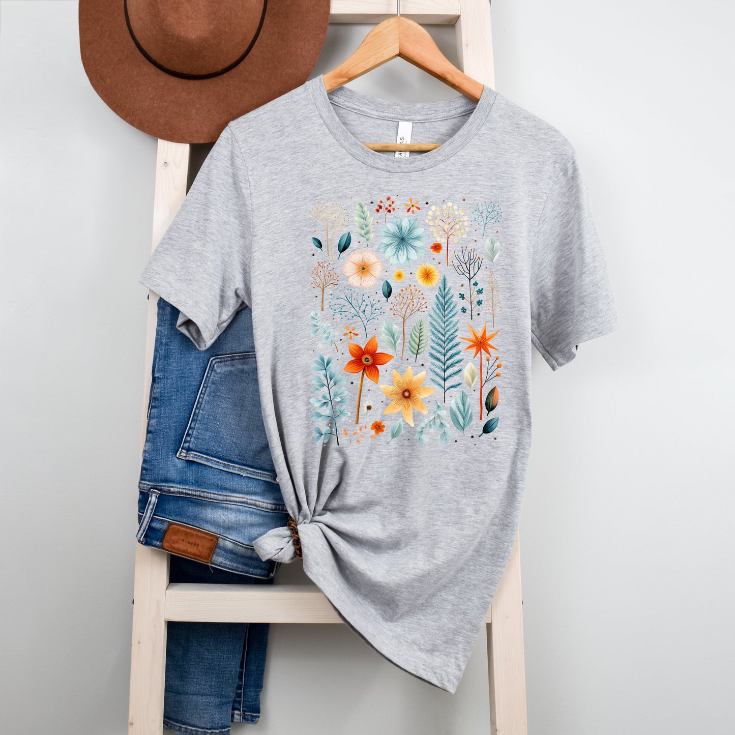 Winter Floral | Short Sleeve Crew Neck