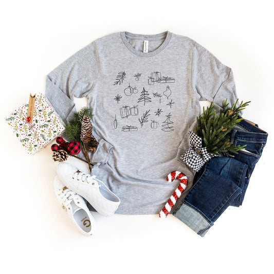 Christmas Clipart | Long Sleeve Crew Neck