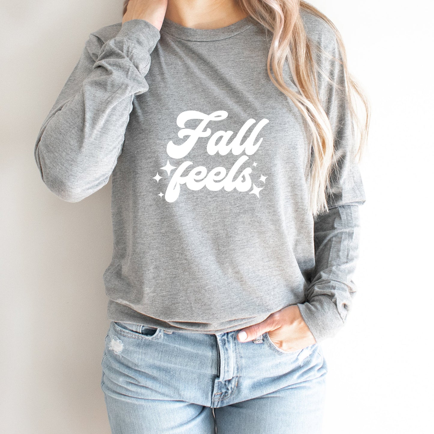 Fall Feels Stars | Long Sleeve Crew Neck