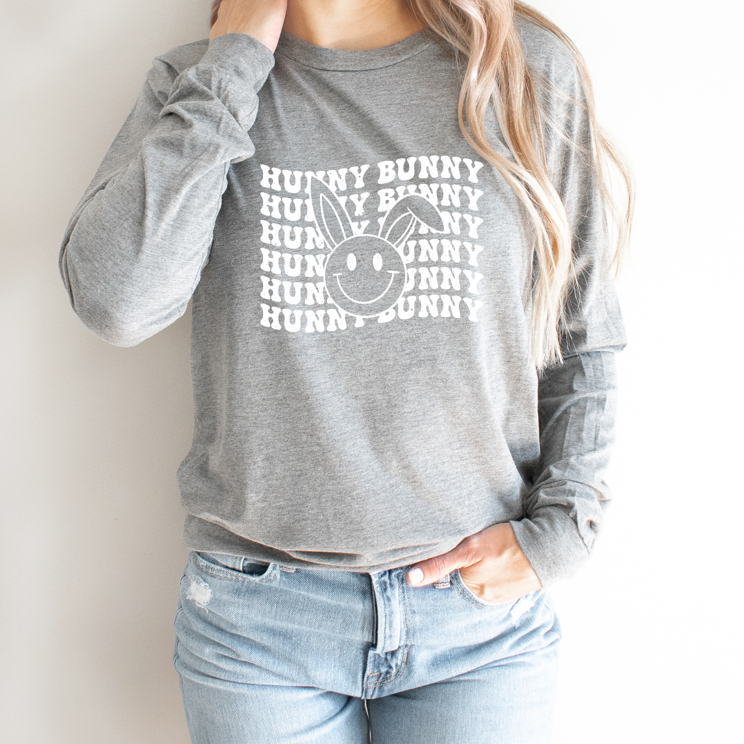 Hunny Bunny Stacked | Long Sleeve Graphic Tee