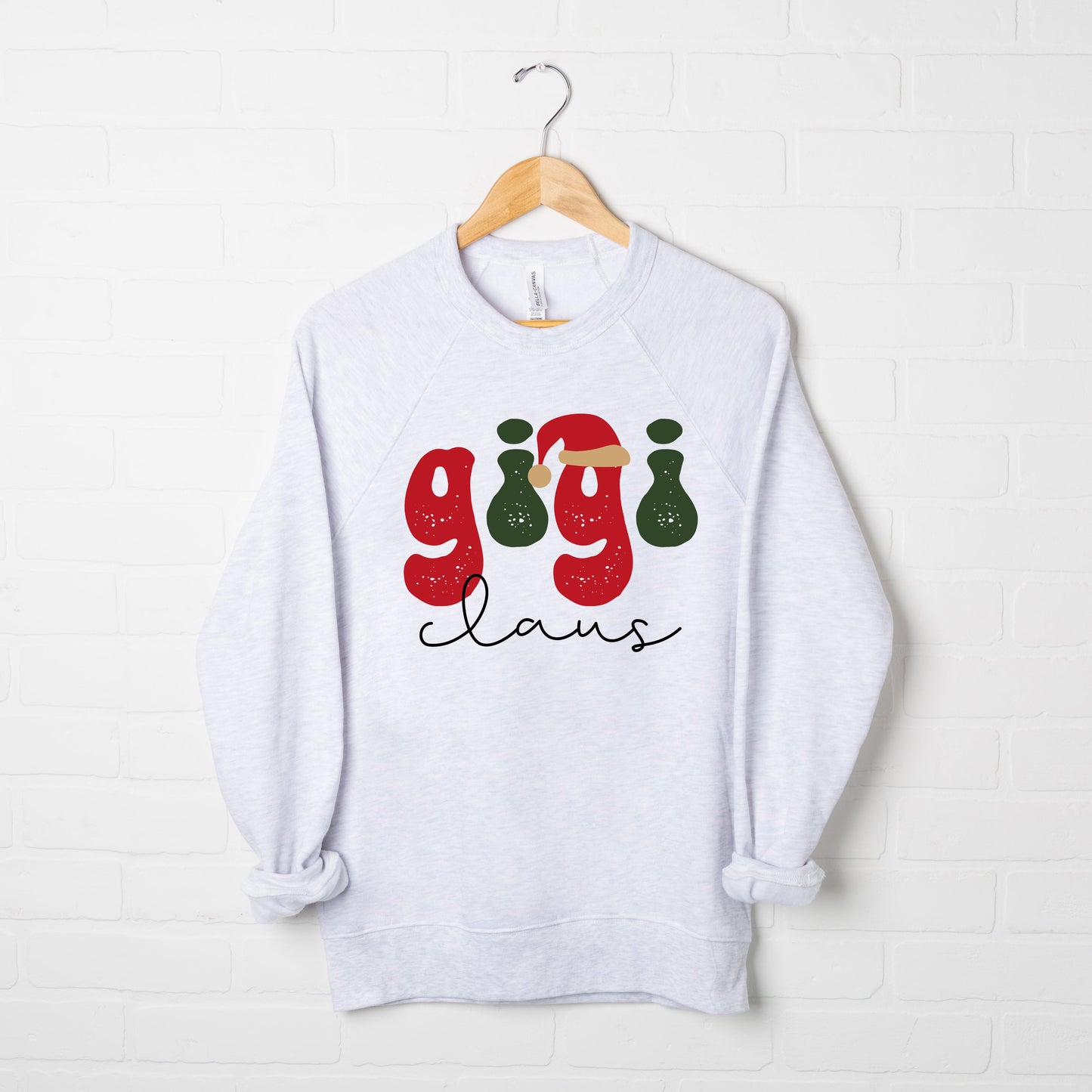 Gigi Claus Hat | Bella Canvas Sweatshirt