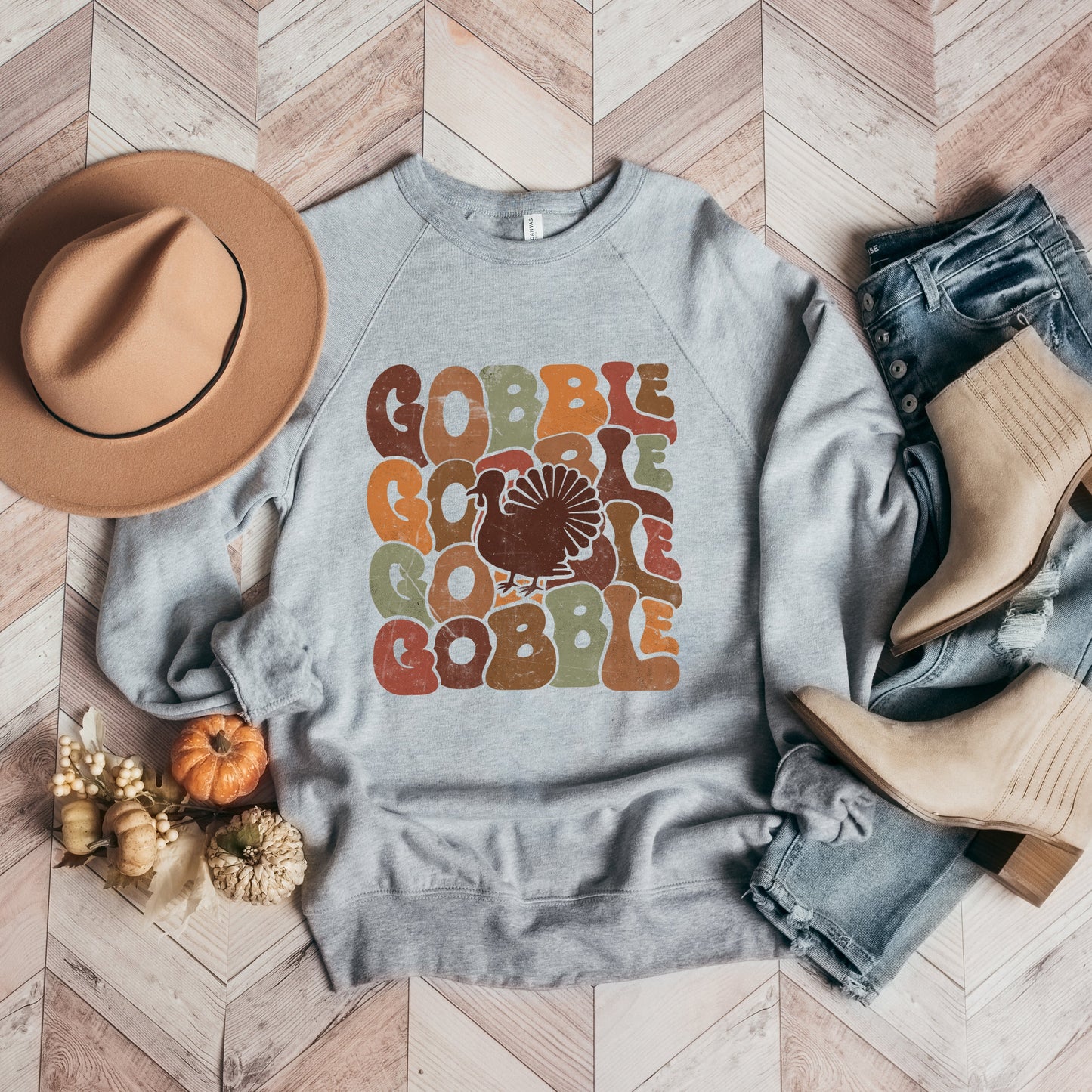 Gobble Turkey | Bella Canvas Sweatshirt