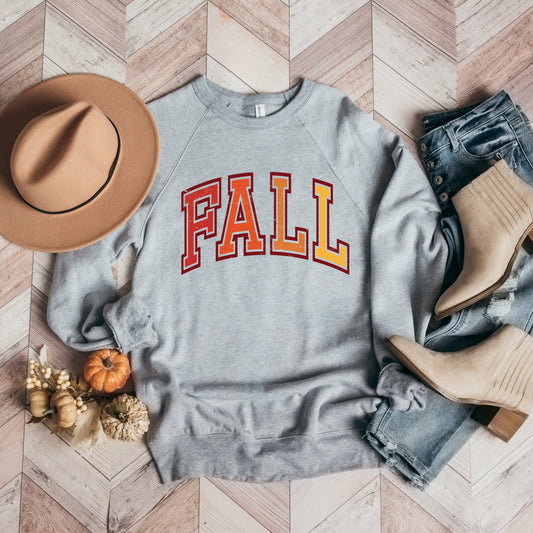 Varsity Fall Ombre | Bella Canvas Sweatshirt