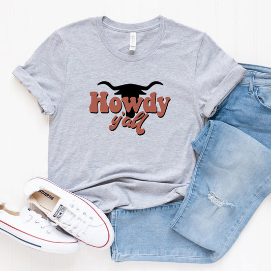 Howdy Y'all Bull | Short Sleeve Graphic Tee