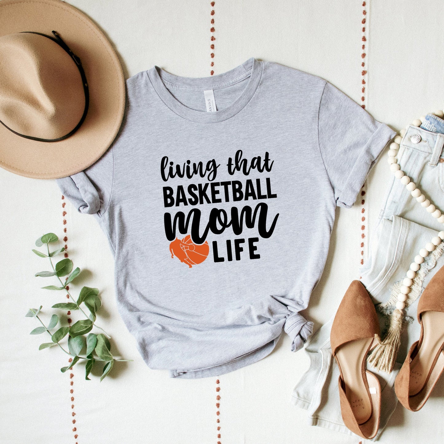 Basketball Mom Life | Short Sleeve Crew Neck