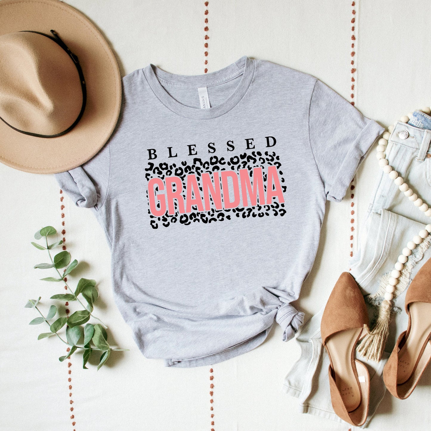 Blessed Grandma Leopard | Short Sleeve Graphic Tee