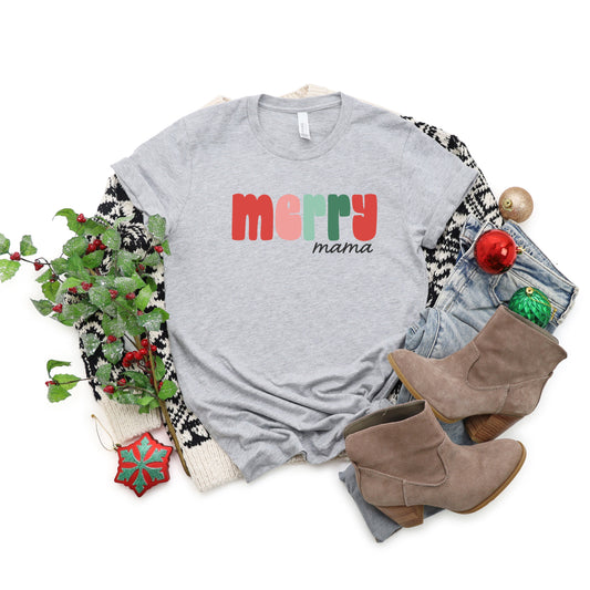 Merry Mama Bold | Short Sleeve Crew Neck