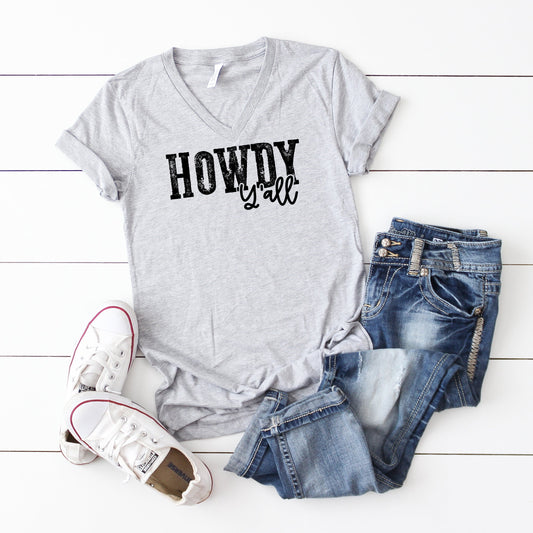 Howdy Y'all | Short Sleeve V-Neck