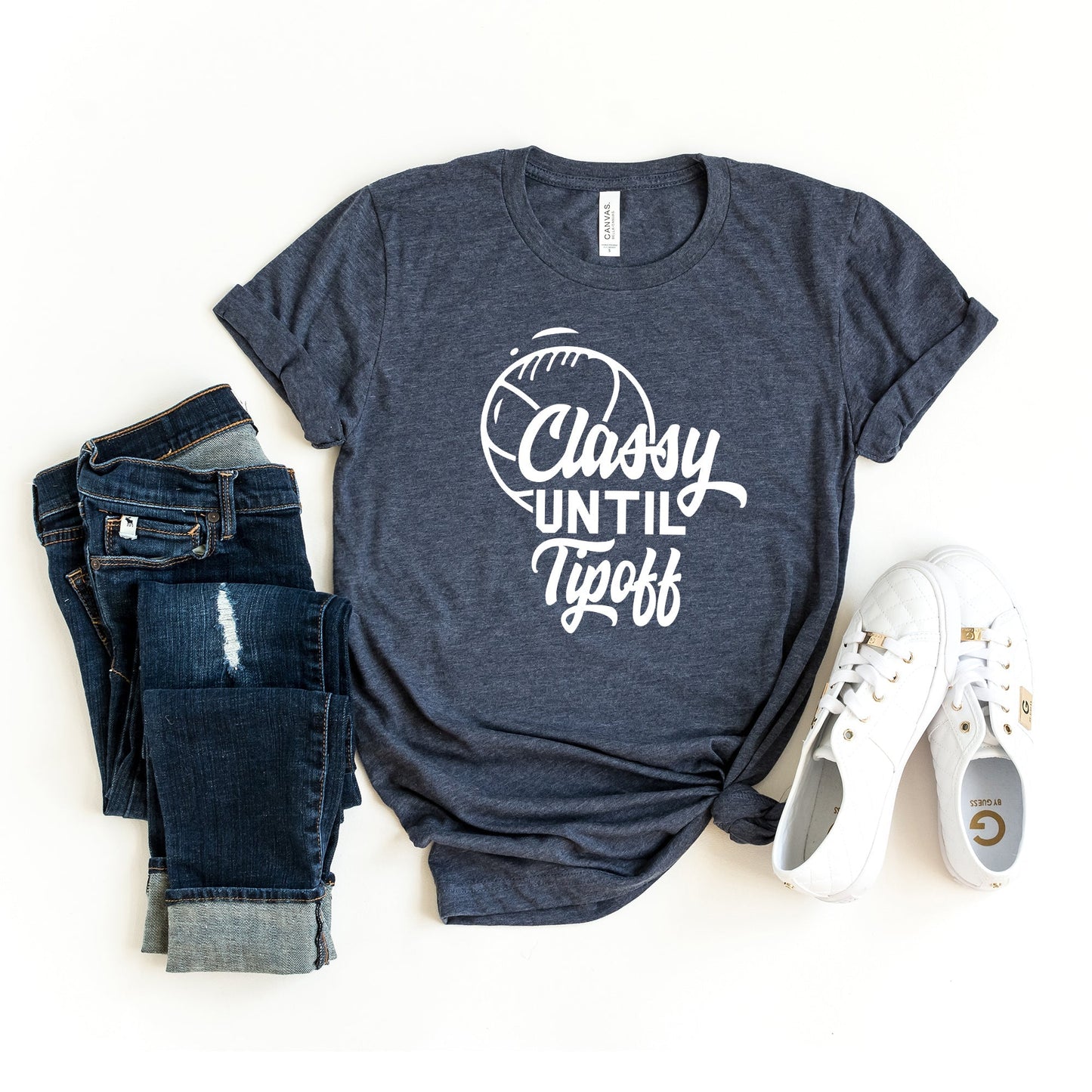 Classy Until Tipoff | Short Sleeve Crew Neck