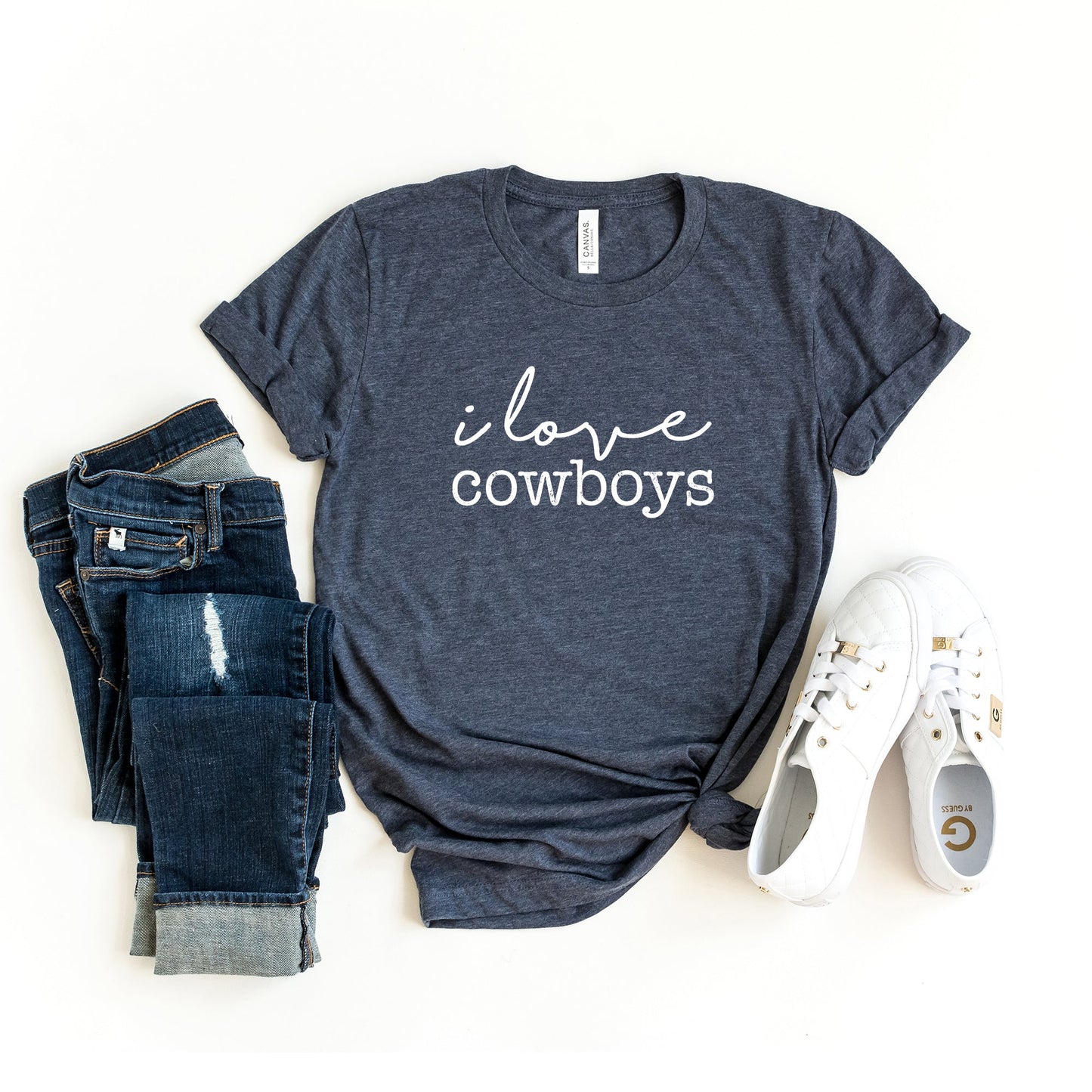 I Love Cowboys | Short Sleeve Crew Neck