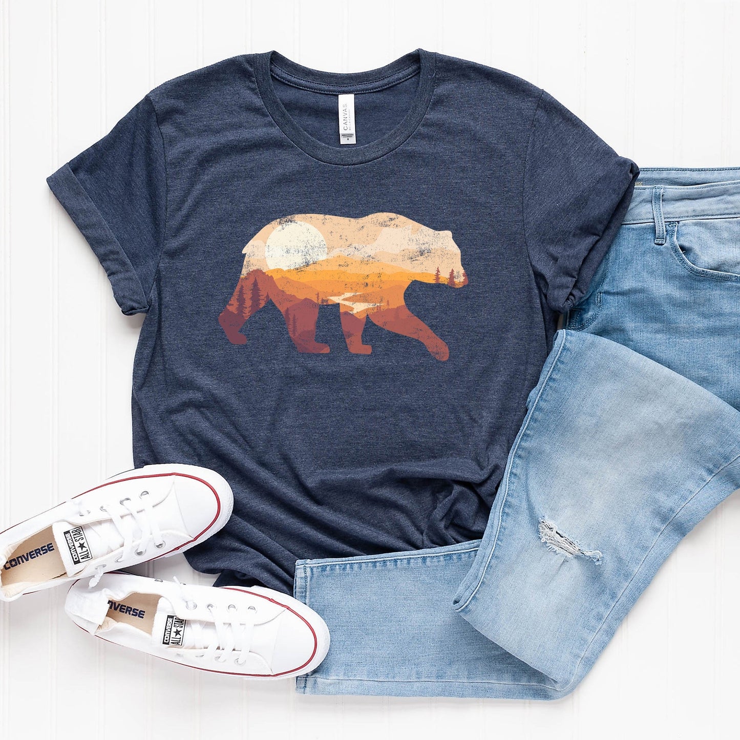 Bear Sunset Valley | Short Sleeve Graphic Tee