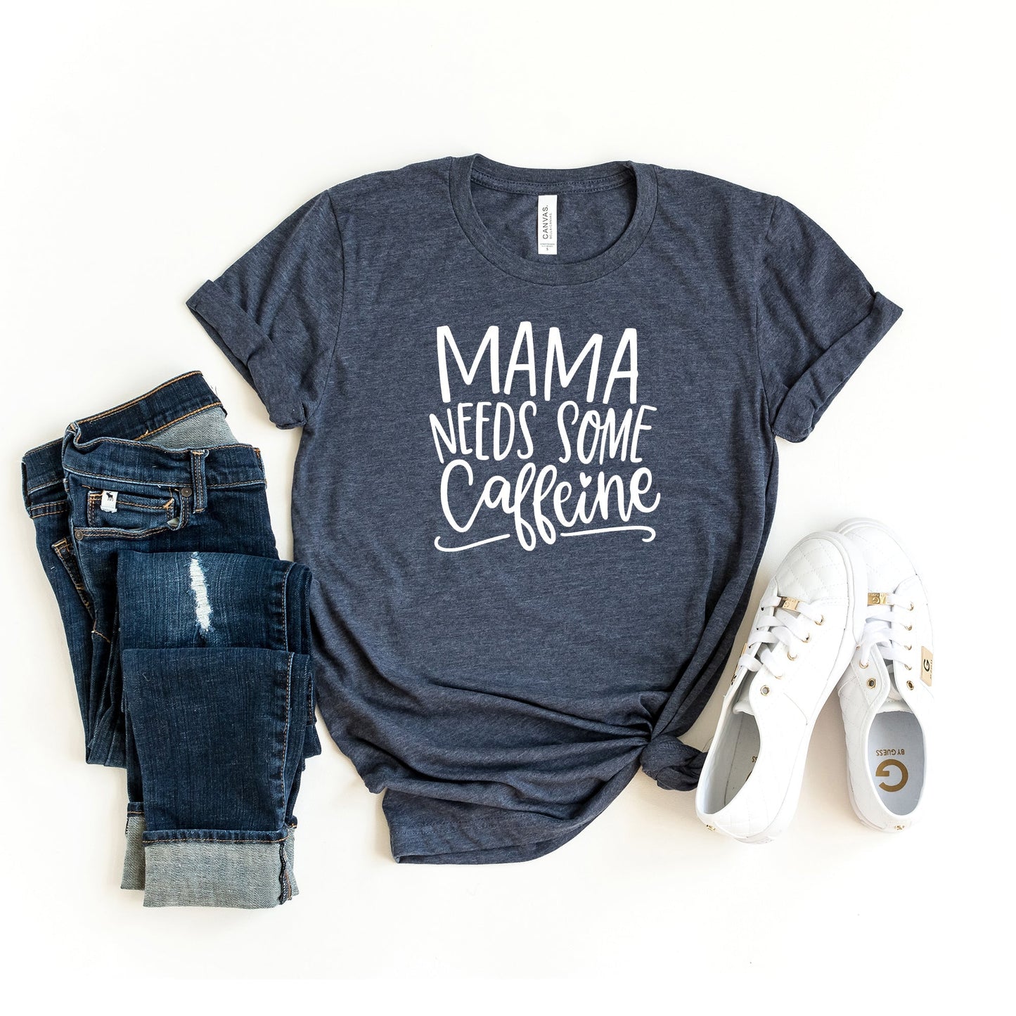 Mama Needs Some Caffeine | Short Sleeve Crew Neck