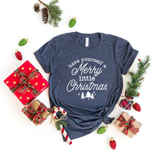 Merry Little Christmas Trees | Short Sleeve Crew Neck