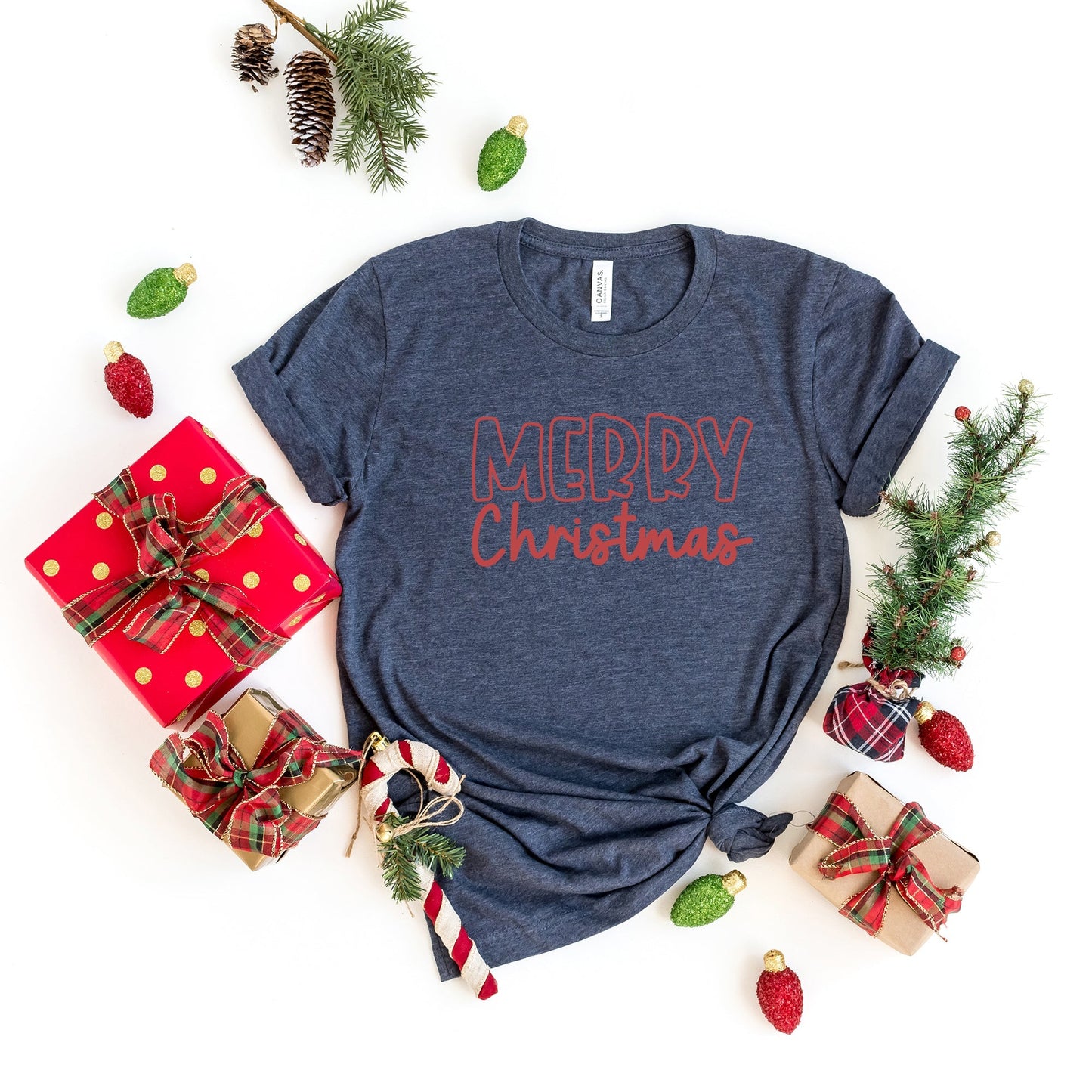 Merry Christmas Bold | Short Sleeve Crew Neck