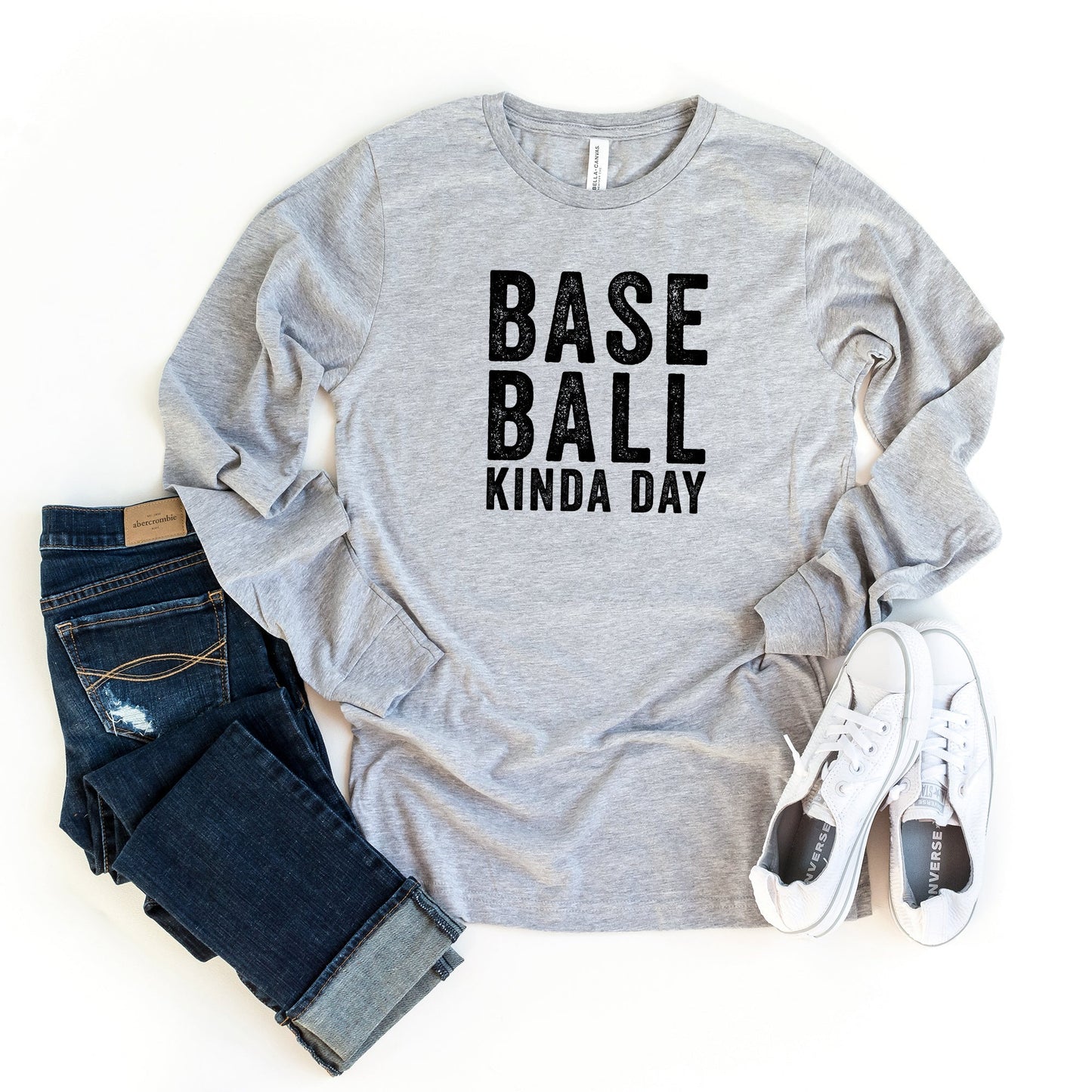 Baseball Kinda Day | Long Sleeve Crew Neck