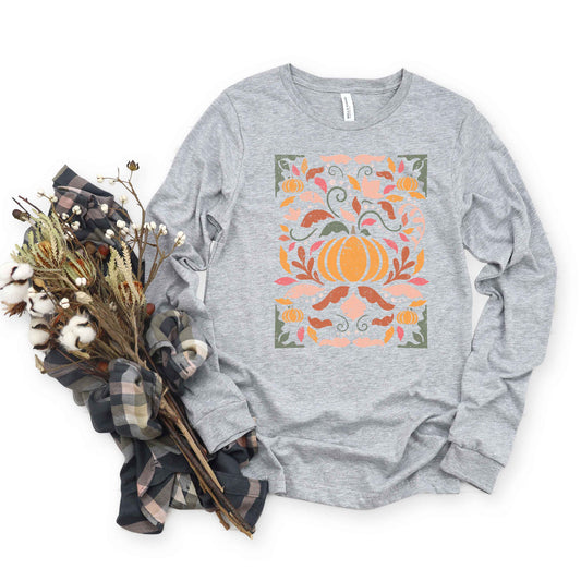 Fall Floral Grunge | Long Sleeve Crew Neck