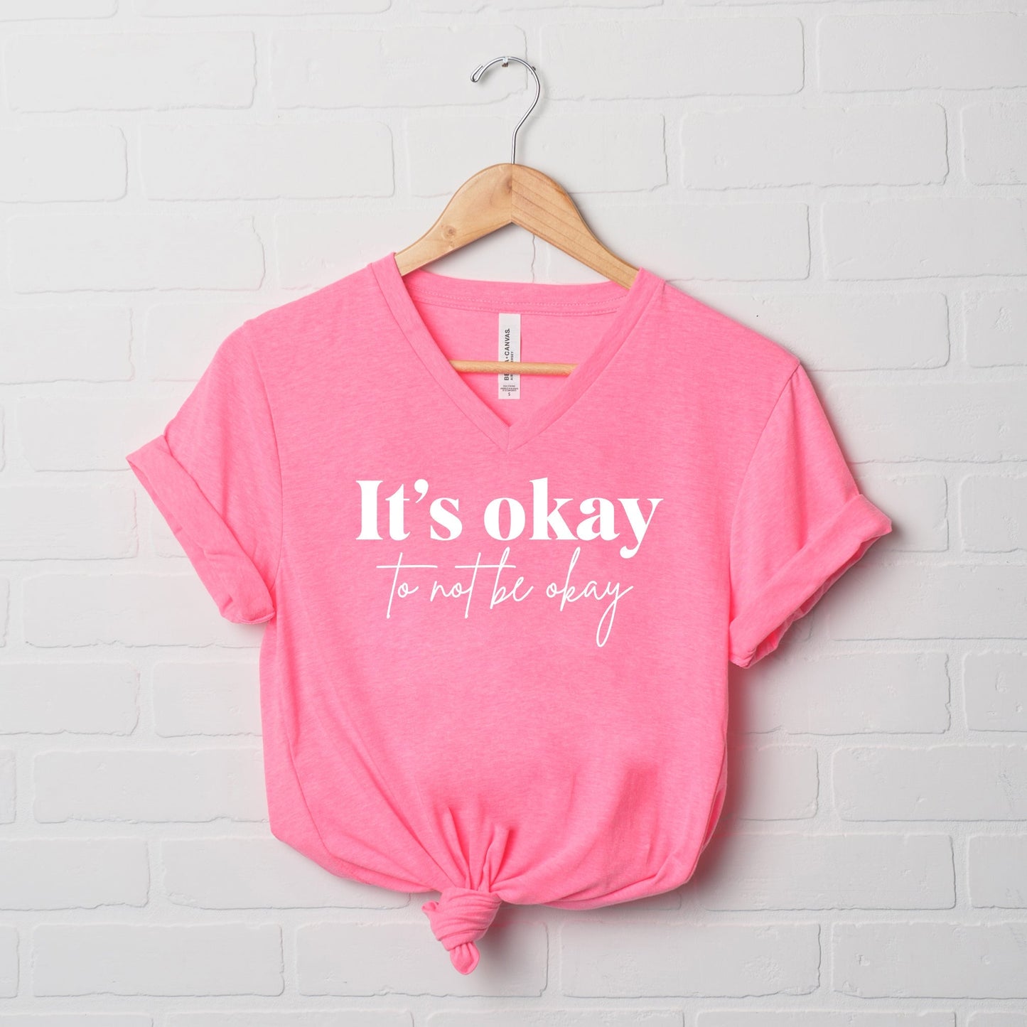 It's Okay to not be Okay | Short Sleeve V-Neck