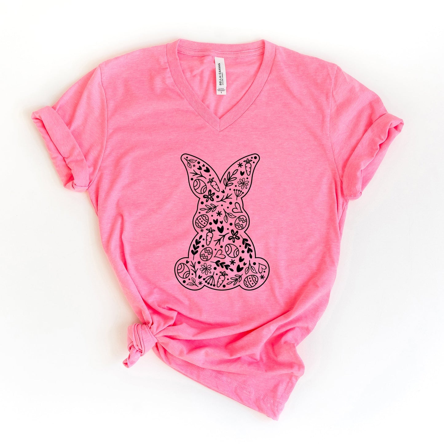 Easter Elements Bunny | Short Sleeve V-Neck