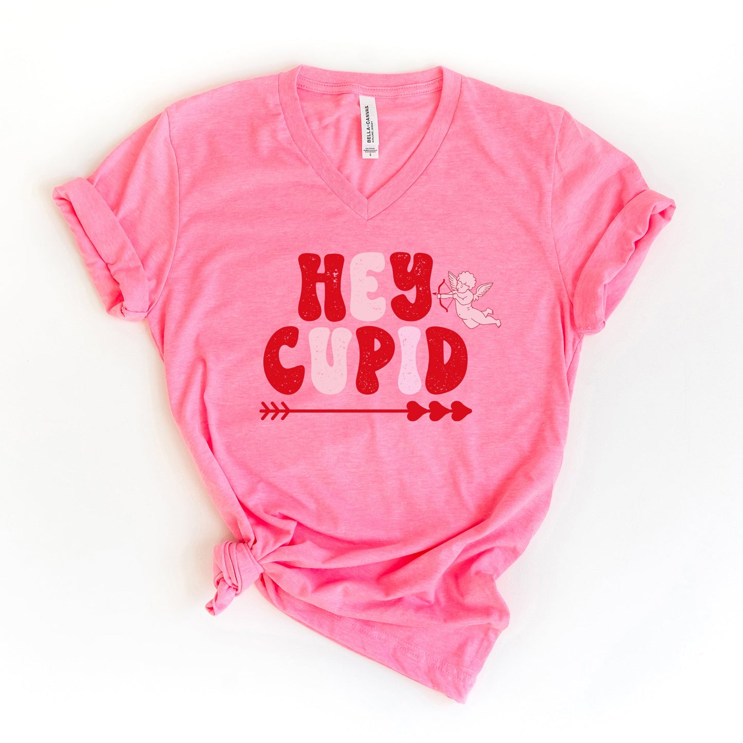 Hey Cupid Pink | Short Sleeve V-Neck