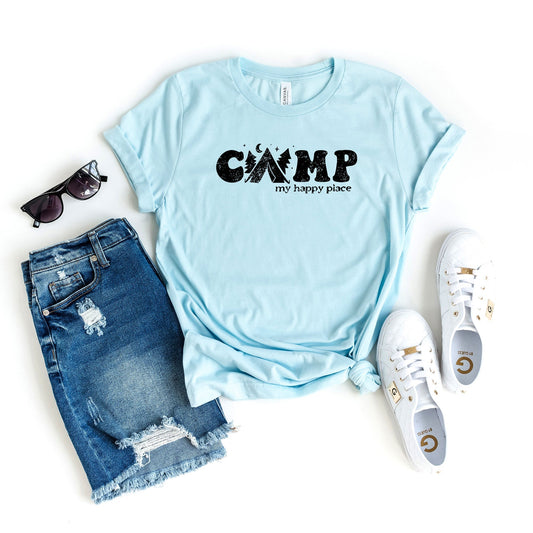 Camp My Happy Place | Short Sleeve Graphic Tee