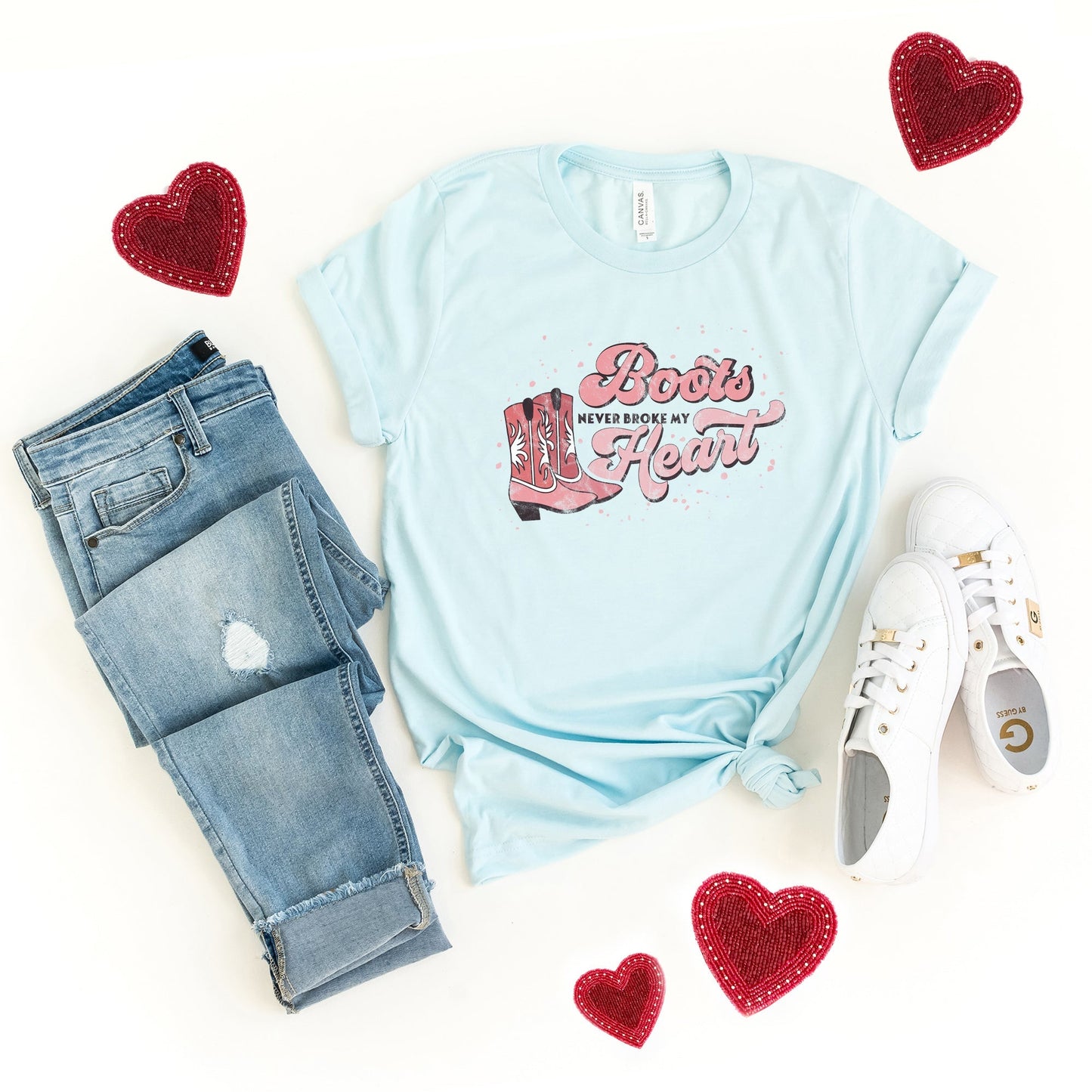 Boots Never Broke My Heart | Short Sleeve Crew Neck