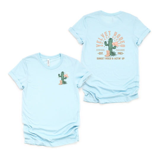 Velvet Rodeo Cactus | Short Sleeve Crew Neck