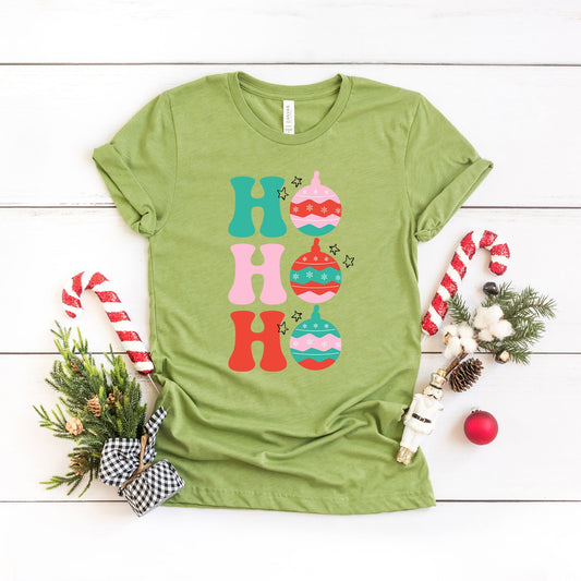 Ho Ho Ho Ornaments | Short Sleeve Crew Neck