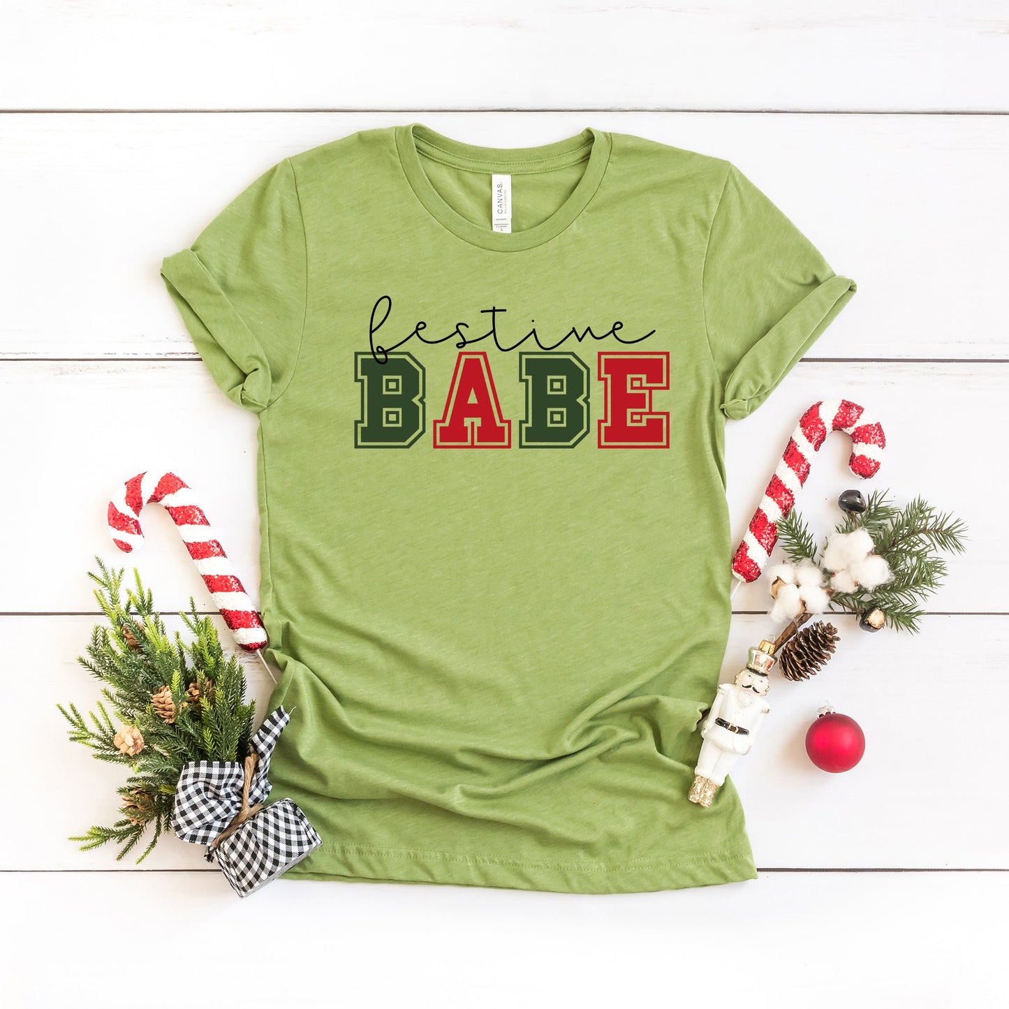 Festive Babe | Short Sleeve Crew Neck