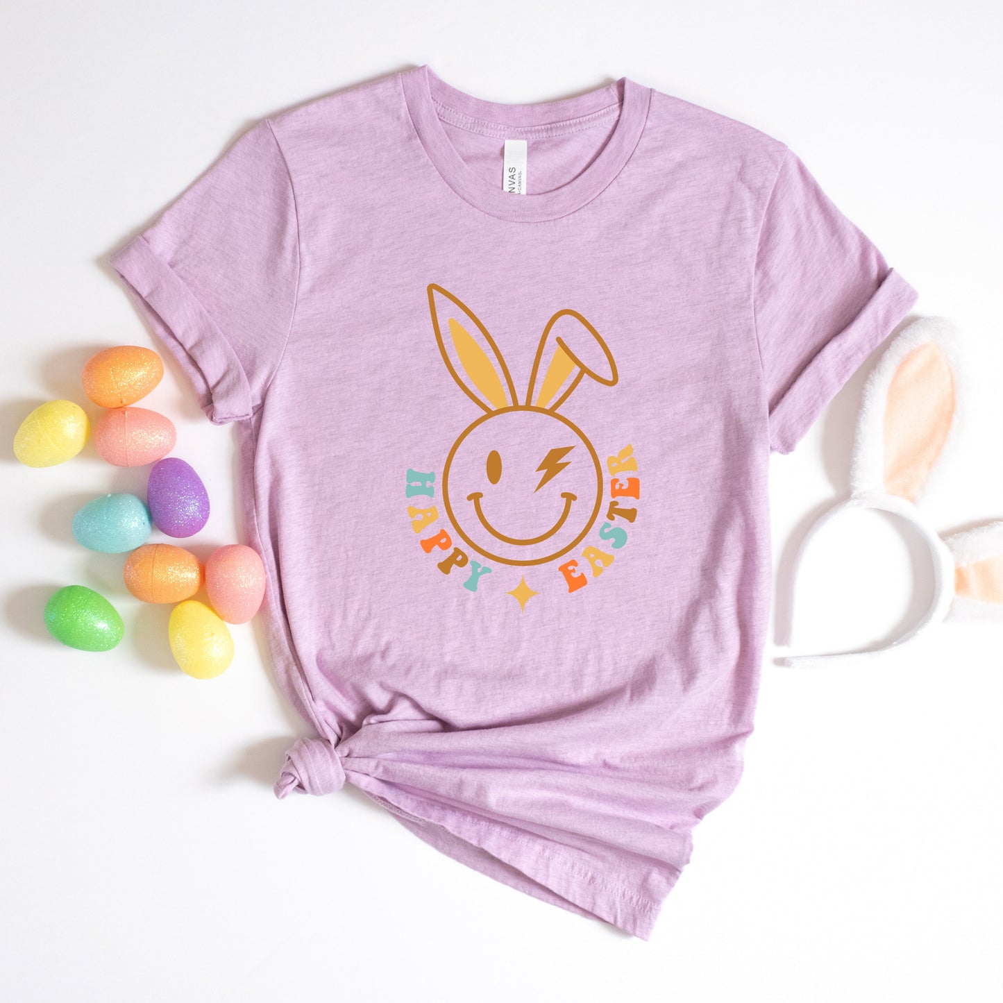 Happy Easter Bunny Wink | Short Sleeve Crew Neck