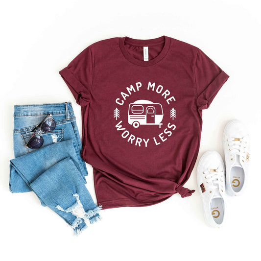 Camp More Worry Less Camper | Short Sleeve Crew Neck