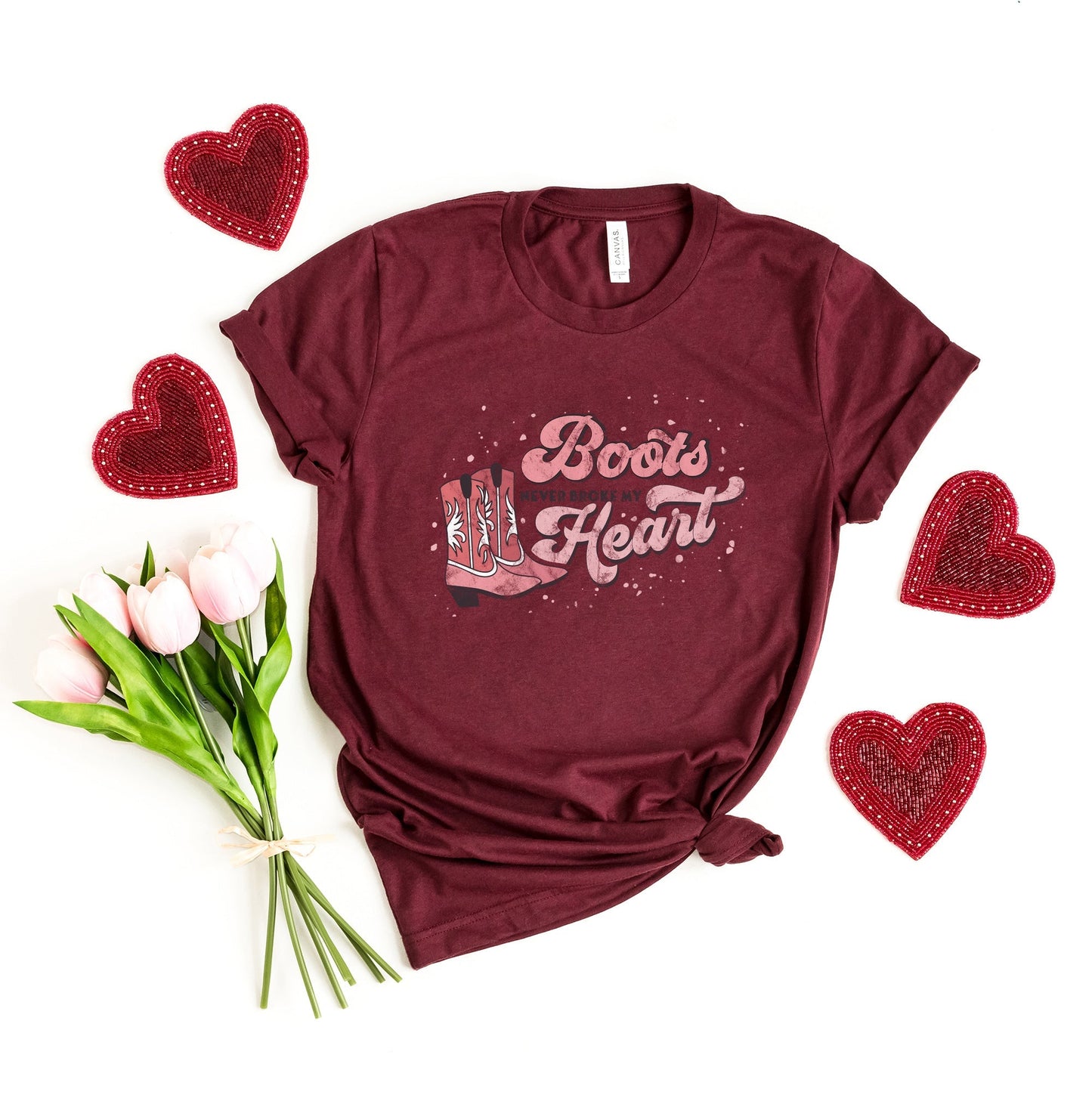 Boots Never Broke My Heart | Short Sleeve Crew Neck