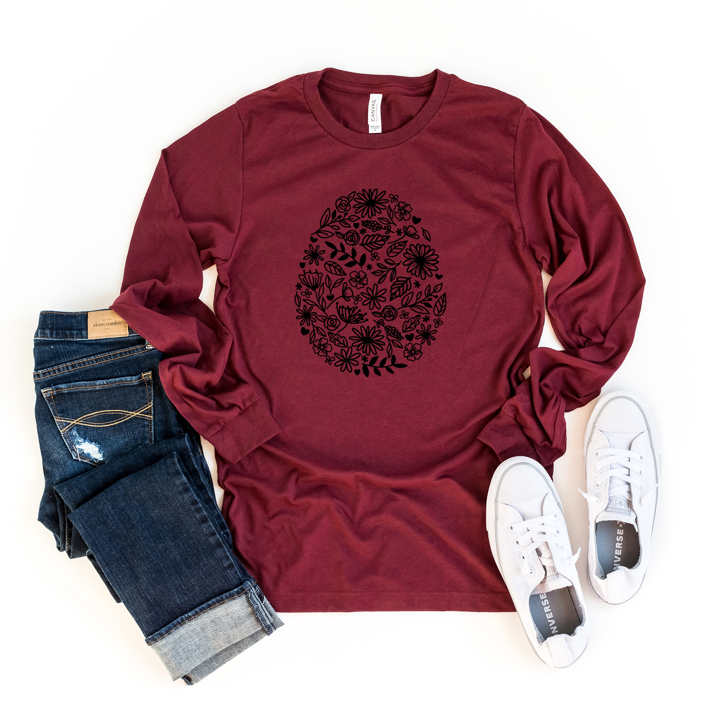 Flower Egg | Long Sleeve Crew Neck