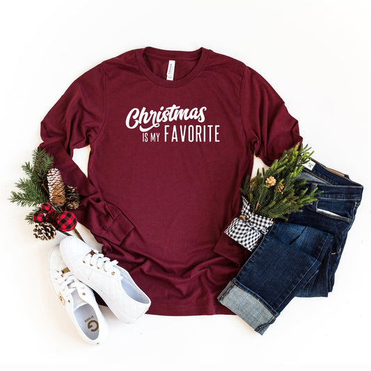 Christmas Is My Favorite | Long Sleeve Crew Neck