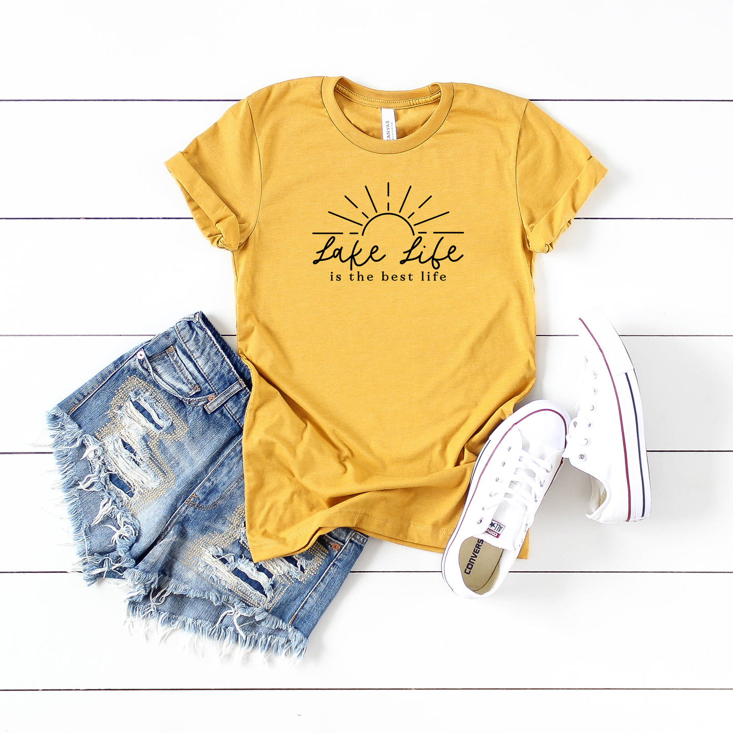 Lake Life Is The Best Life Sun | Short Sleeve Crew Neck