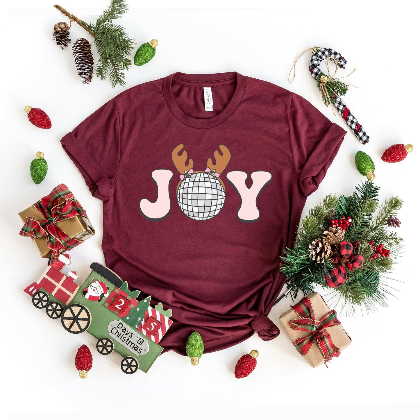 Joy Reindeer | Short Sleeve Crew Neck