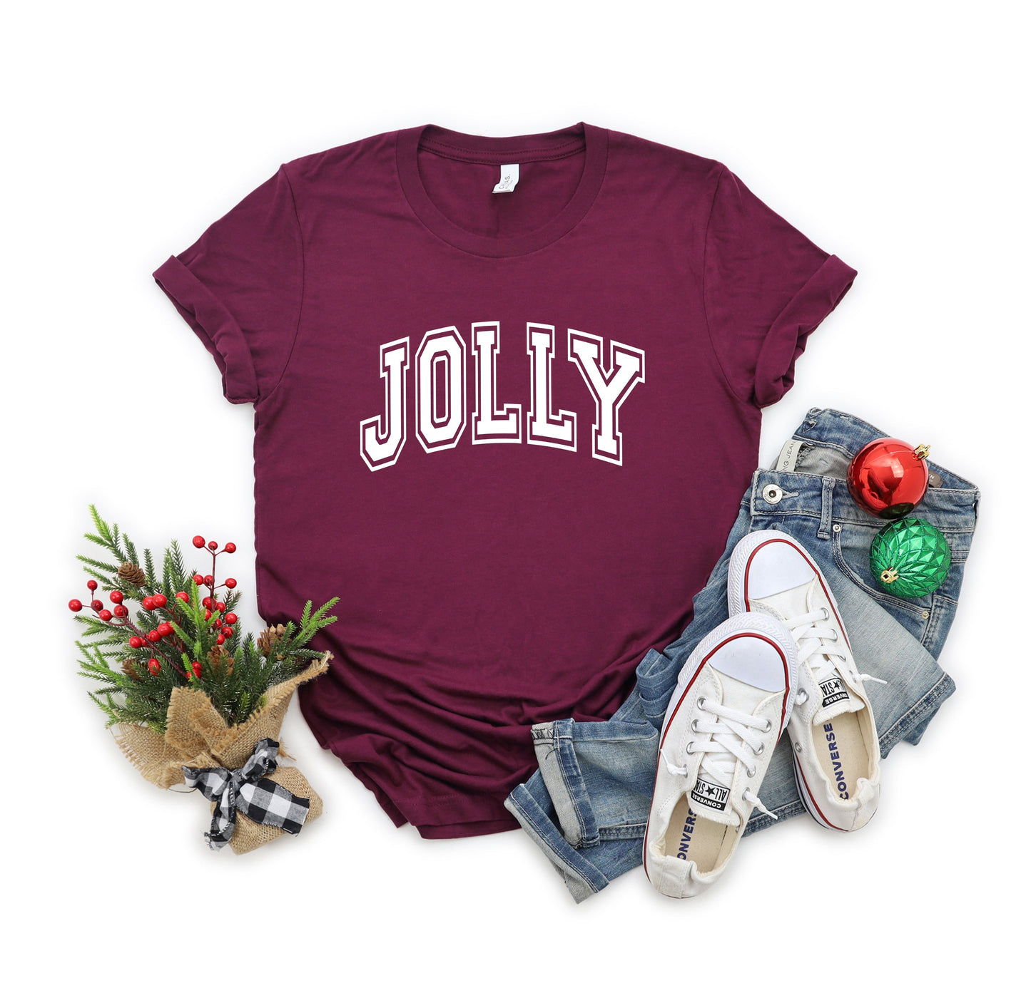 Jolly Varsity Thick Outline | Short Sleeve Graphic Tee