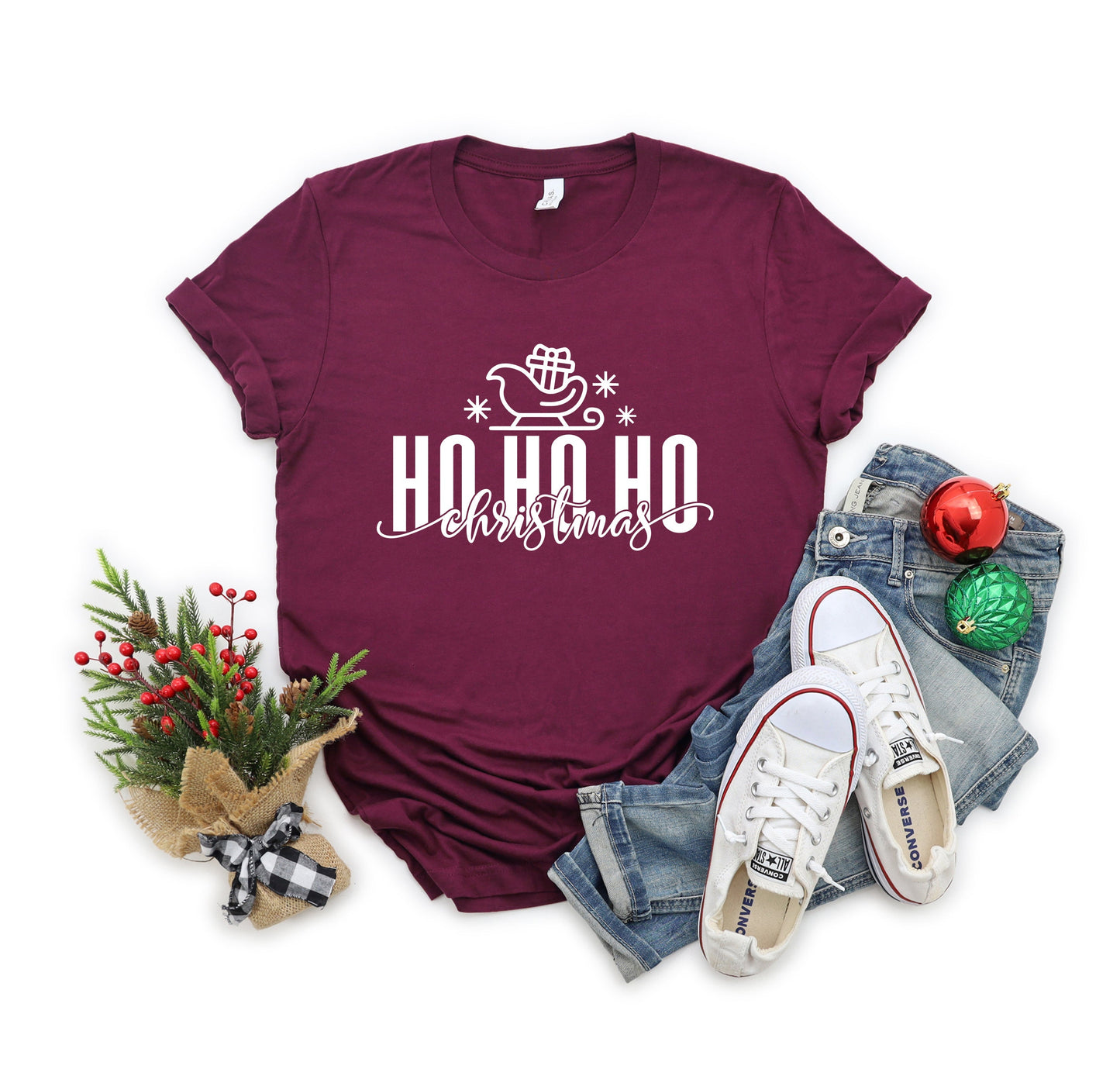 Sleigh Ho Ho Ho | Short Sleeve Crew Neck