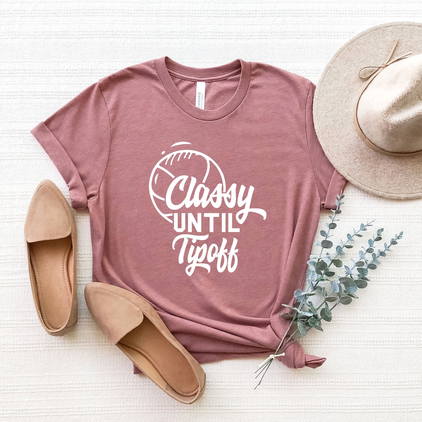 Classy Until Tipoff | Short Sleeve Crew Neck