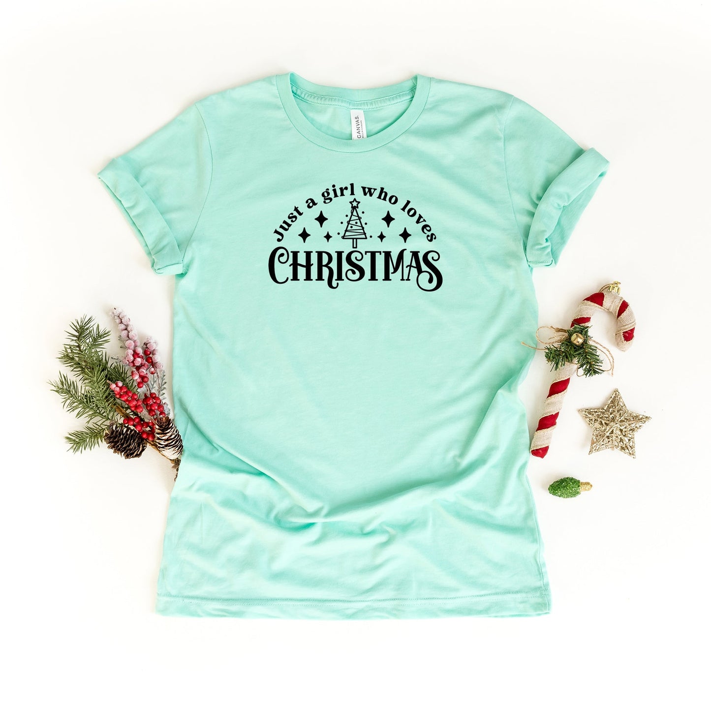 Just A Girl Who Loves Christmas | Short Sleeve Crew Neck