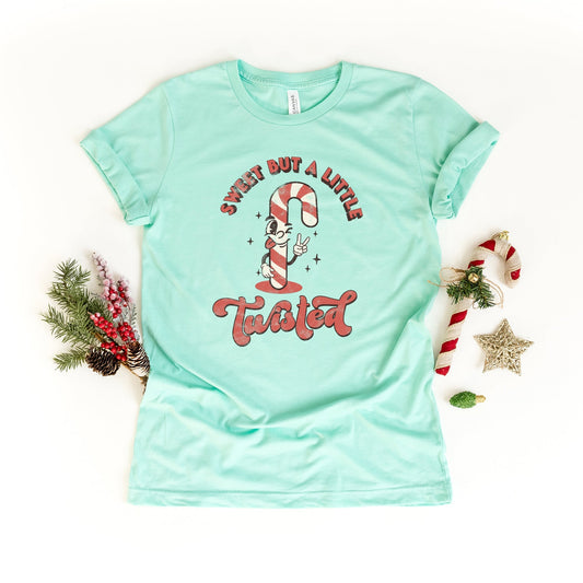 A Little Twisted Candy Cane | Short Sleeve Crew Neck