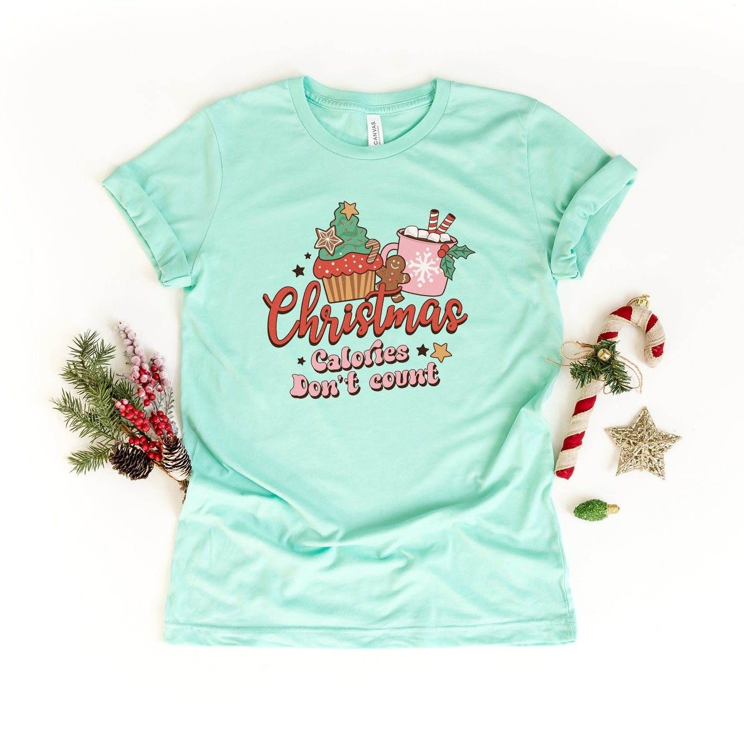 Christmas Calories Don't Count | Short Sleeve Crew Neck
