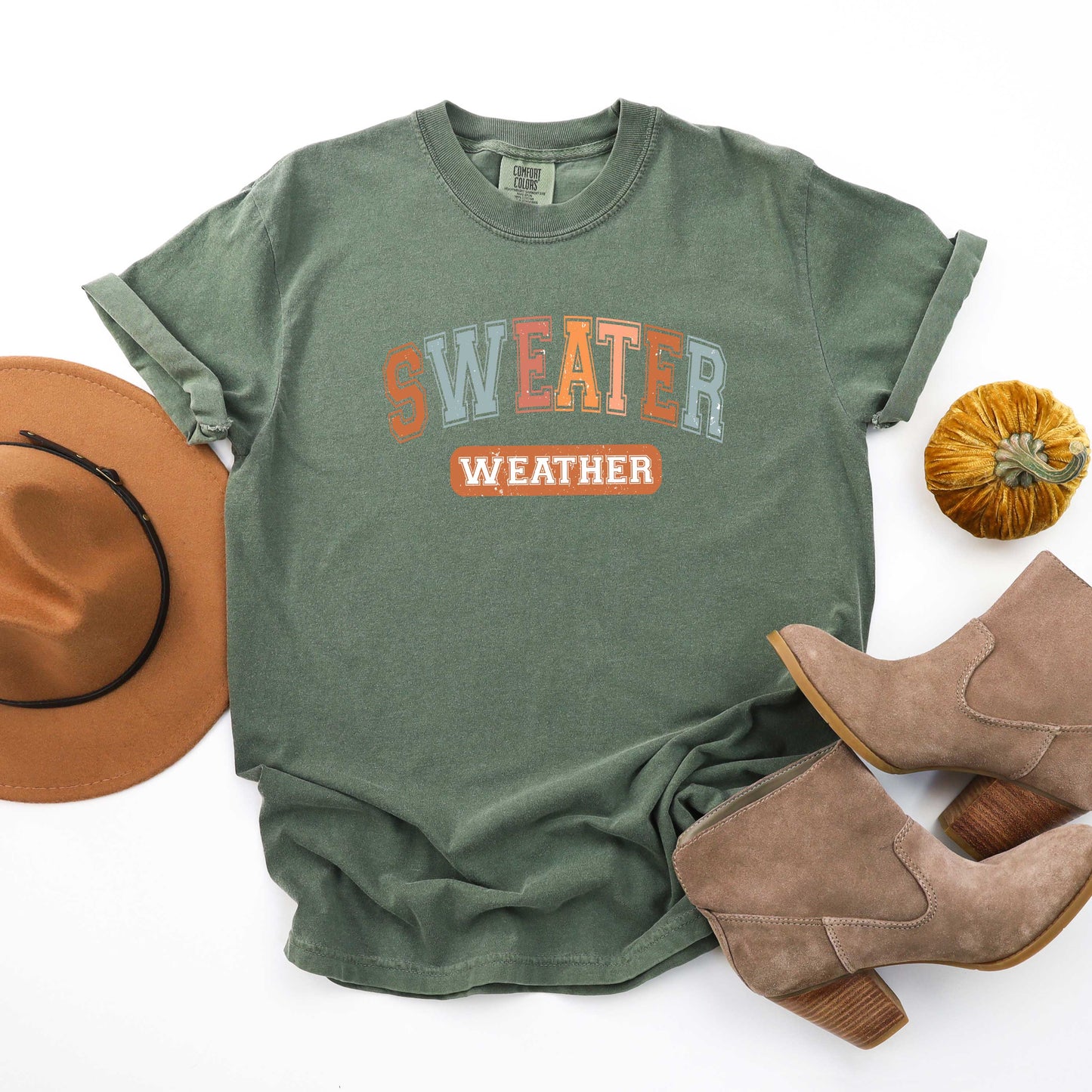 Varsity Sweater Weather | Garment Dyed Tee