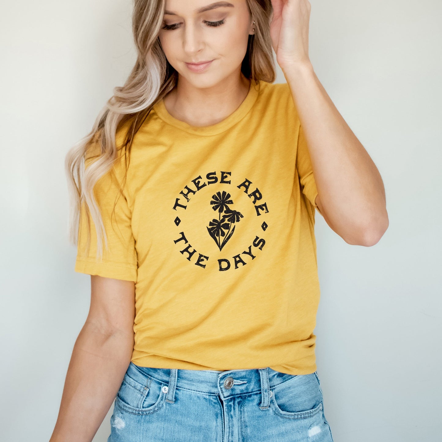 These Are The Days Flowers | Short Sleeve Crew Neck