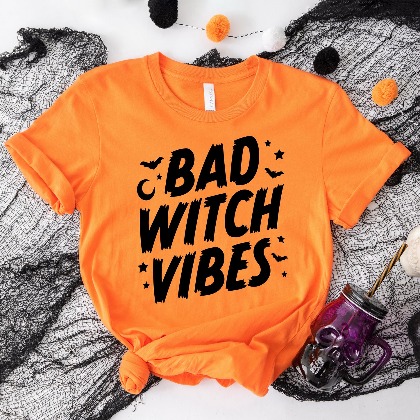 Bad Witches Vibes Moon | Short Sleeve Crew Neck