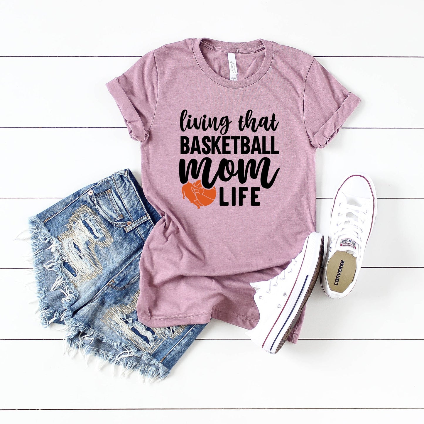 Basketball Mom Life | Short Sleeve Crew Neck