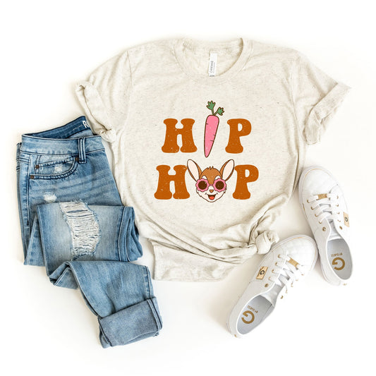 Hip Hop Bunny With Sunglasses | Short Sleeve Crew Neck