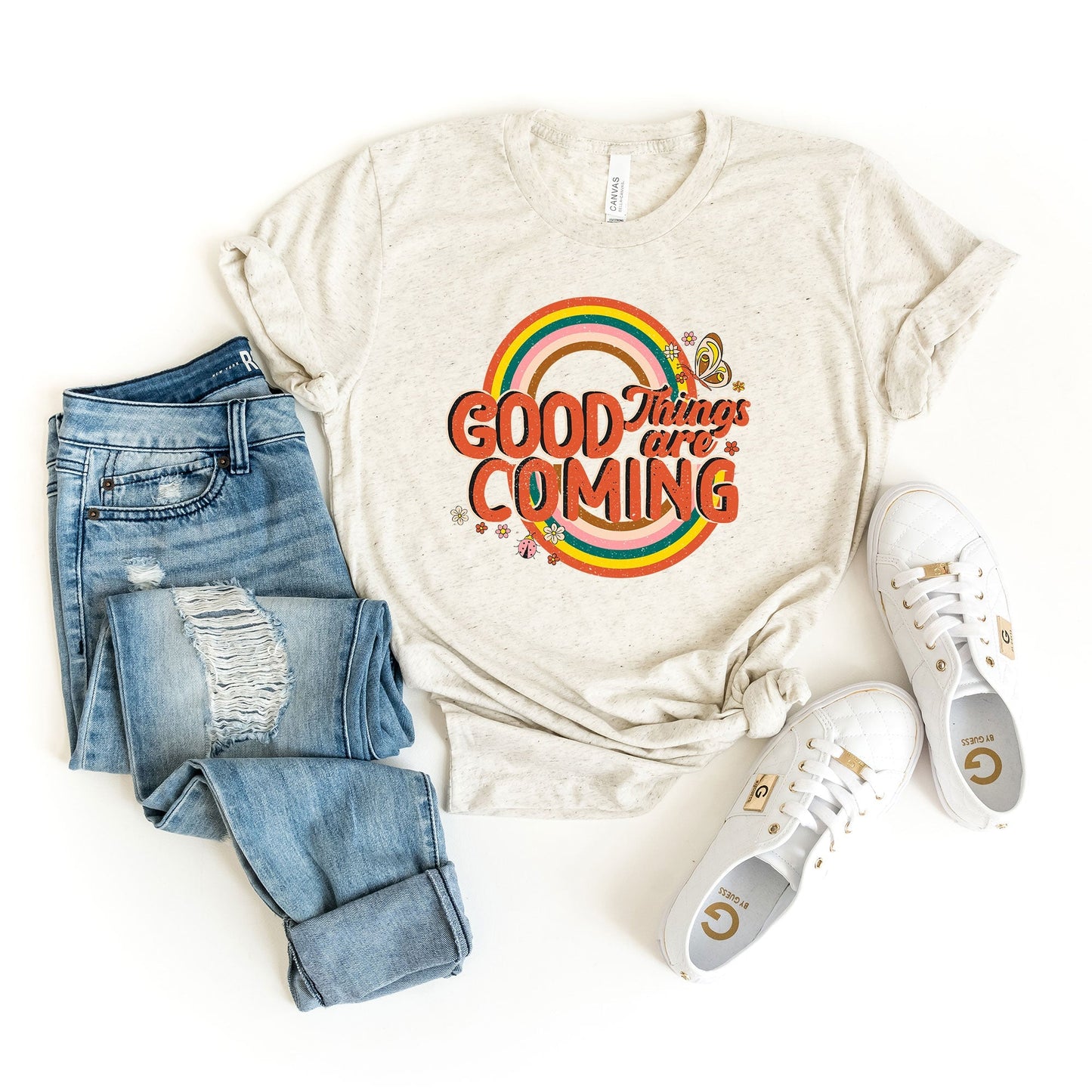 Retro Good Things Are Coming | Short Sleeve Crew Neck