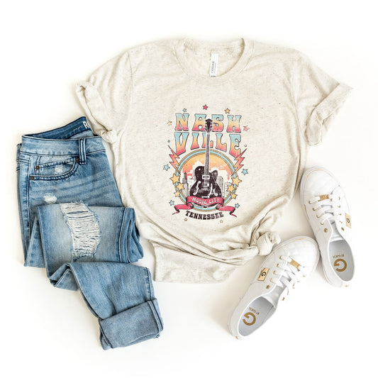 Nashville Tennessee Guitar | Short Sleeve Graphic Tee | Country