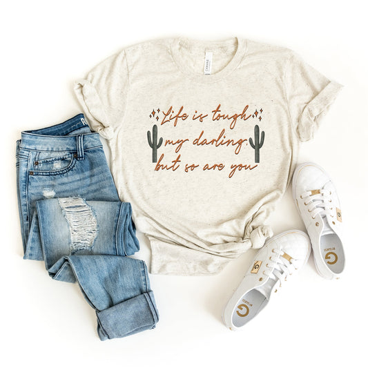 Life Is Tough Cactus | Short Sleeve Crew Neck